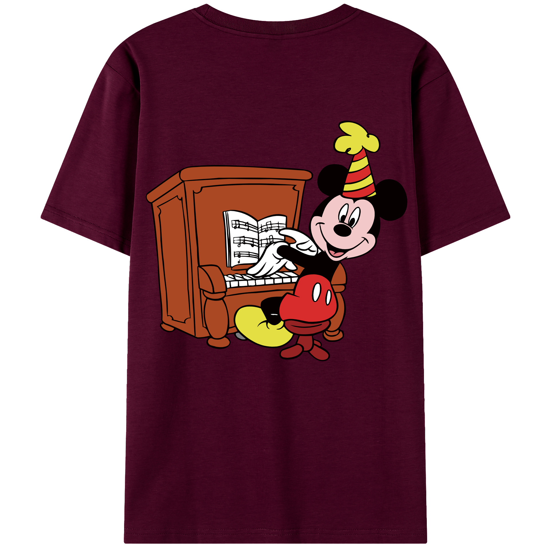 （画像用） ミッキーマウス Mickey Mouse レディース半袖Tシャツ(バックプリント)